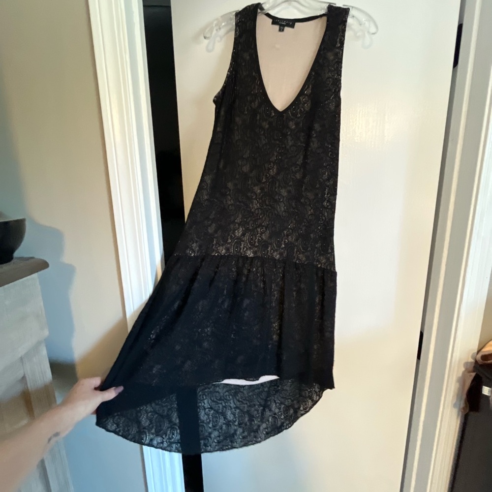 Sanctuary Black High Low Lace Dress